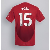 Maglia Calcio Manchester United Leny Yoro #15 Prima Divisa 2024-25 Manica Corta